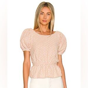 Line and Dot Millie Top in Flamingo|